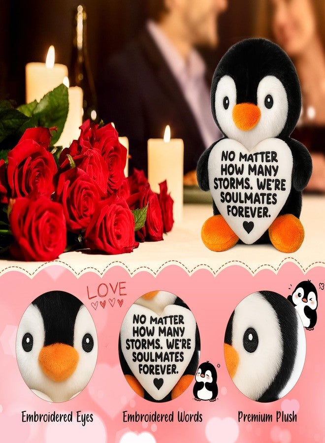 TuSuQing Anniversary Birthday Gifts for Women Men Christmas Boyfriend Girlfriend GF Wife Husband Couples Valentines I Love You Gift for Him Her, Funny Penguin with Heart To My Love Romantic Fiance Gifts Idea - Image 3